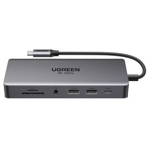 UGREEN 11-in-1 USB-C Hub, USB-C to HDMI(4K@60Hz) + VGA + 2 USB-C 3.2 + USB-A3.2 + USB-A3.0 + SD/TF + Gigabit RJ45 + 3.5mm + PD (100W) (UG- 45520)