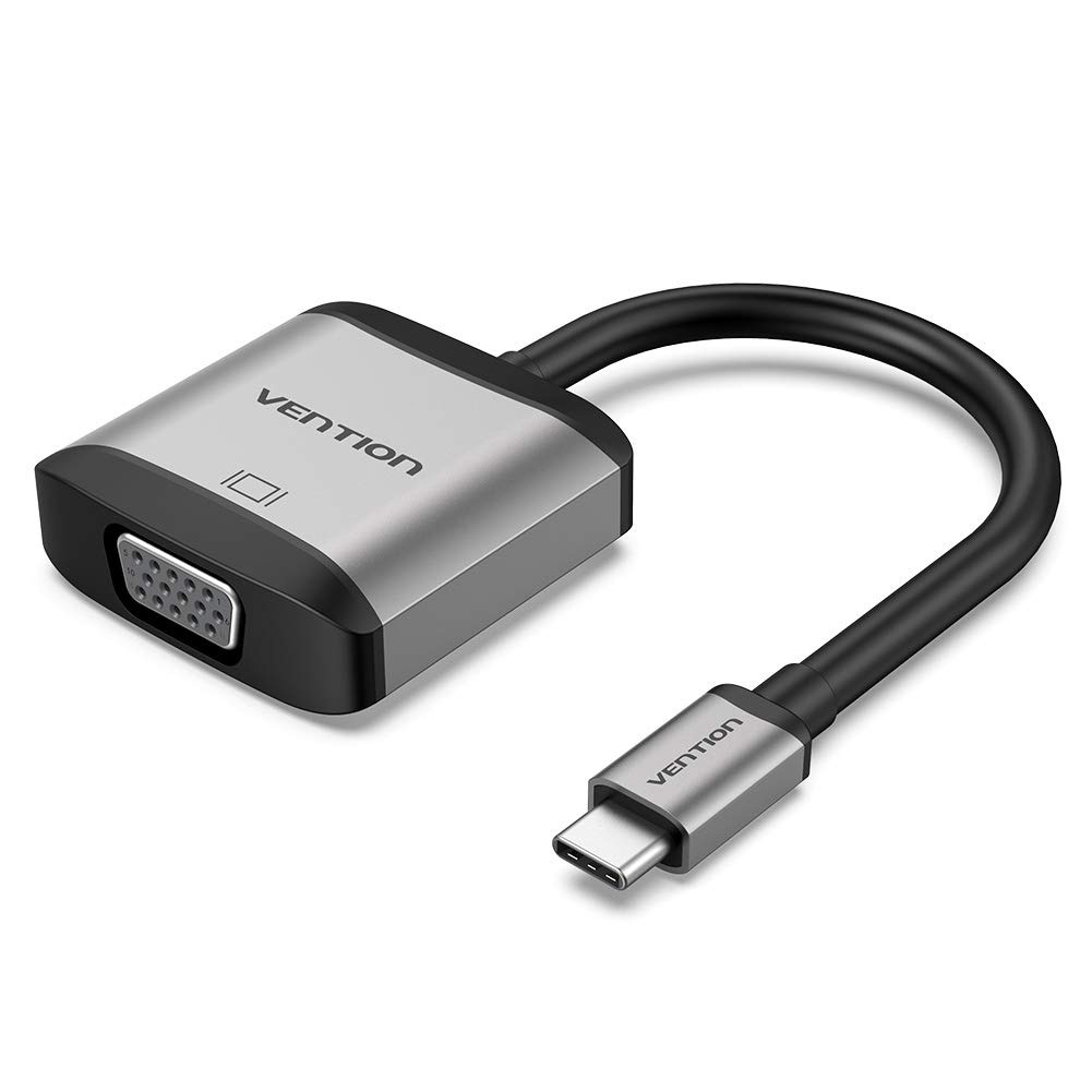 Vention Type-C to HDMI/VGA/USB3.0/PD Converter 0.15M Gray Metal Type (TFAHB)