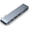 UGREEN 6-in-2 USB-C Multifunction Adapter for MacBook - CM380 Dual USB-C to Thunderbolt 3 + 4K HDMI + USB 3.0 (2 Ports) + SD & TF Card Reader" (UG-80856)