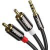 UGREEN 3.5mm Male to 2 Female Audio Cable 20cm (Black) (UG- 20816)