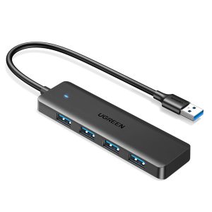 UGREEN 4-Port USB 3.0 HUB with USB C Power Supply, (UG-15548)