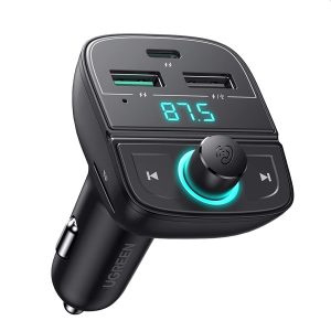 UGREEN Bluetooth Car Charger (5.0+PD+QC3.0+USB Flash Drive+TF) (Black) (UG-80910)
