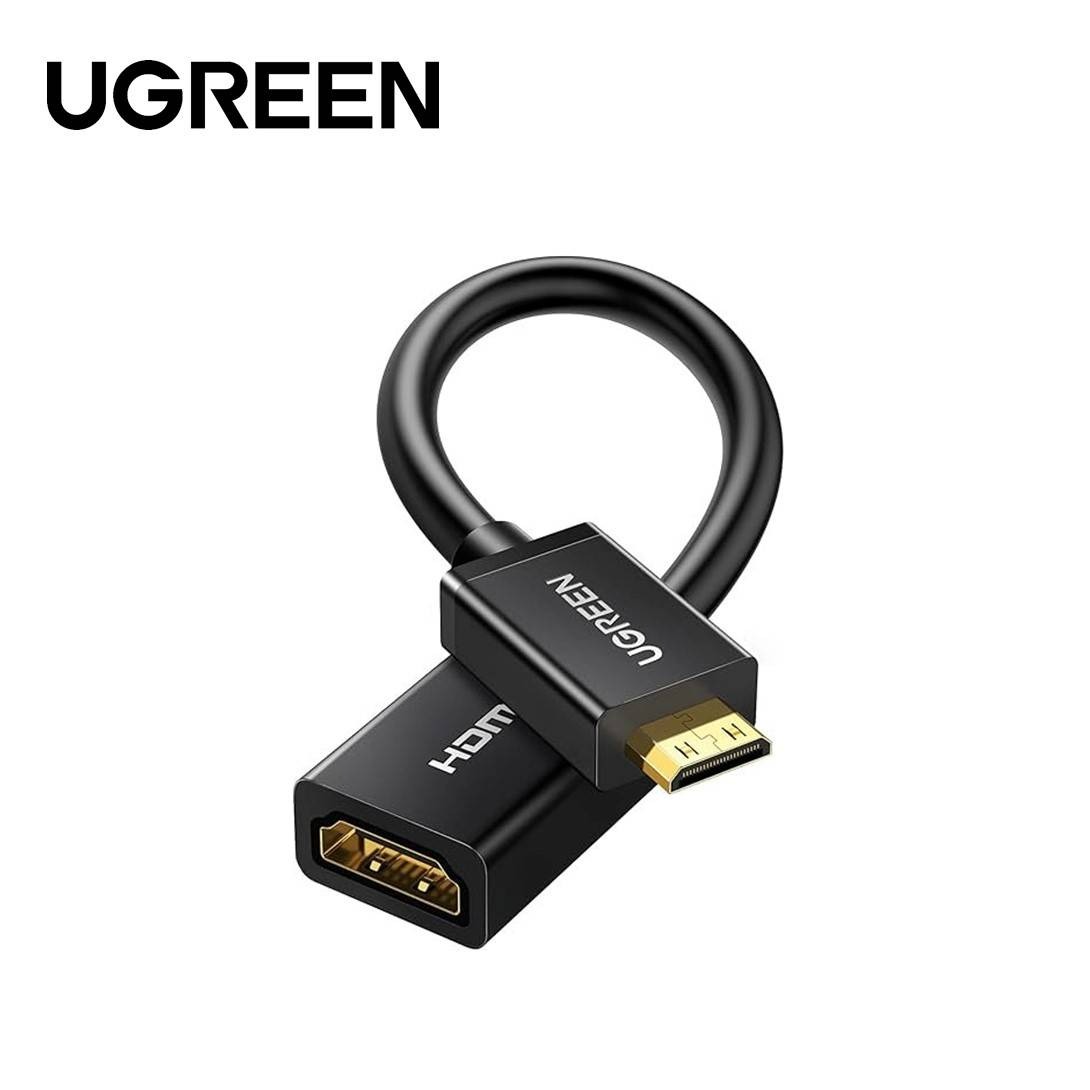 UGREEN Mini HDMI Male to HDMI Female Adapter (Black) (UG- 20101)