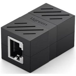 UGREEN RJ45 Network Keystone Jack Inline Coupler Female to Female 1pcs (Black) (UG-20390)