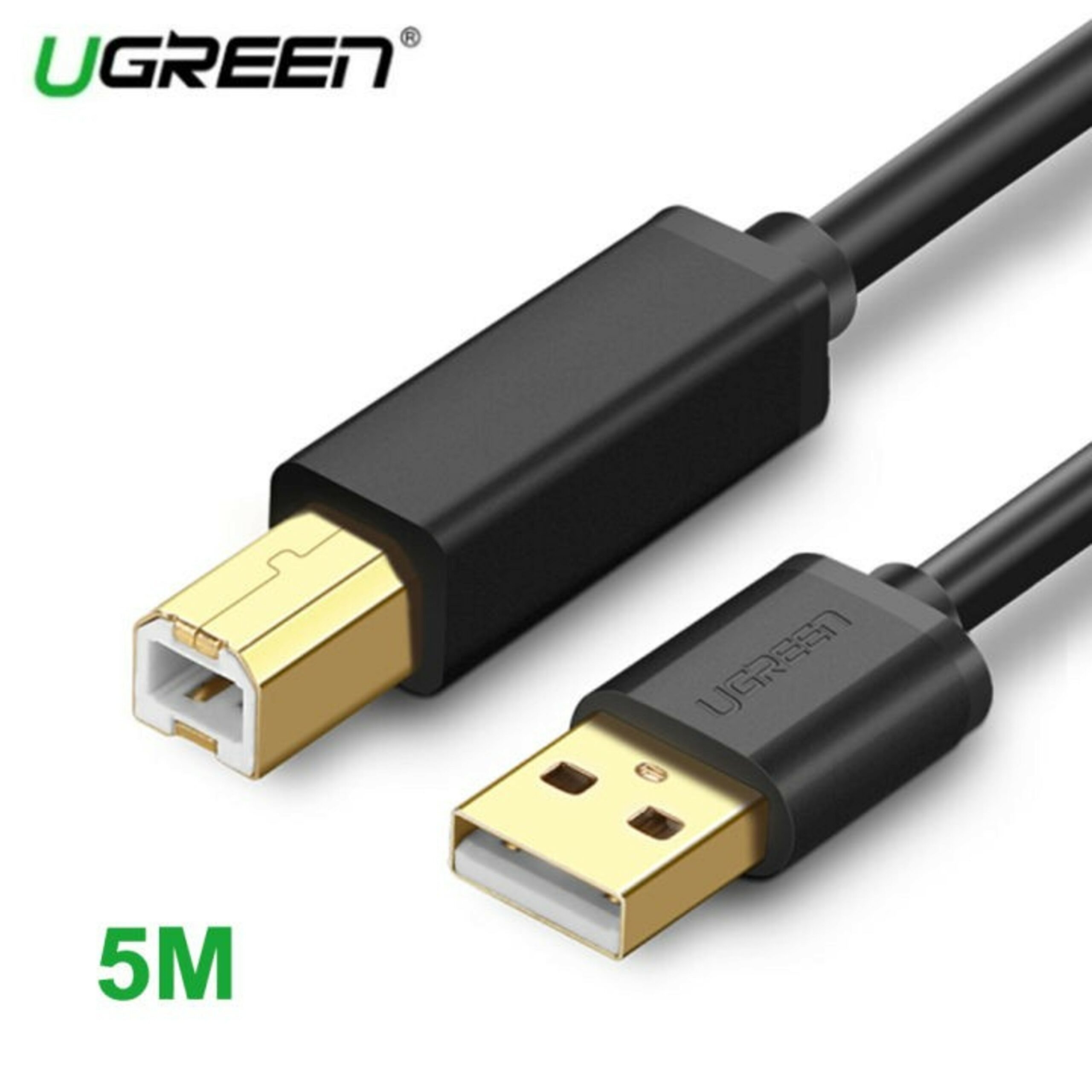 UGREEN USB 2.0 AM to BM Print Cable 5m (Black) (UG- 10352)