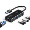 UGREEN USB3.0 to 3×USB3.0 +RJ45 (1000M) Ethernet Adapter Type-C Power Supply (UG-60554)