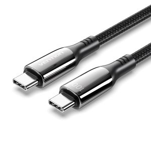 Vention Cotton Braided USB-C to HDMI Cable 1M Black Aluminum Alloy Type (CRBBF)