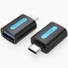 Vention USB-C Male to USB 3.0 Female OTG Adapter Black PVC Type (CDUBO)