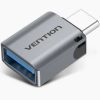 Vention USB-C Male to USB 3.0 Female OTG Adapter Gray Aluminum Alloy Type (CDQHO)