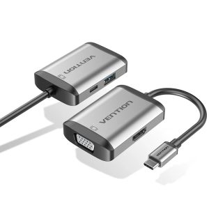 Vention USB-C to HDMI Converter 0.15M Gray Aluminum Alloy Type (TDEHB)