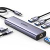 UGREEN 5 in 1 USB-C Multifunction Adapter, USB-C To HDMI + 3 USB 3.0 A + PD Power Converter " (UG-15596)