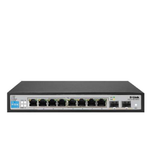 D-Link 8 Port PoE Gigabit Smart Managed Switch + 2 SFP Ports (DGS-F1100-10PS)