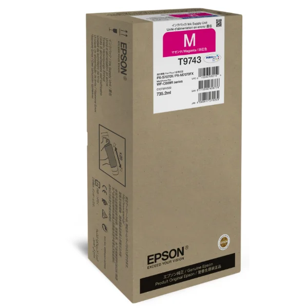 Epson T9743 Magenta XXL Ink Cartridge for WF-C869R Series (C13T974300)