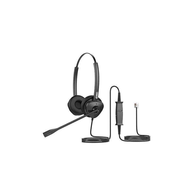 Fanvil HT302 Binaural Wired Headset (QD to RJ9)