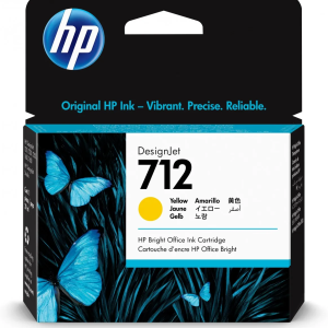 HP 712 29ml Yellow DesignJet Ink Cartridge (3ED69A)