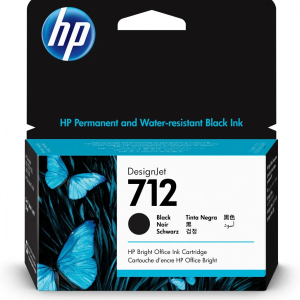 HP 712 38ml Black DesignJet Ink Cartridge (3ED70A)