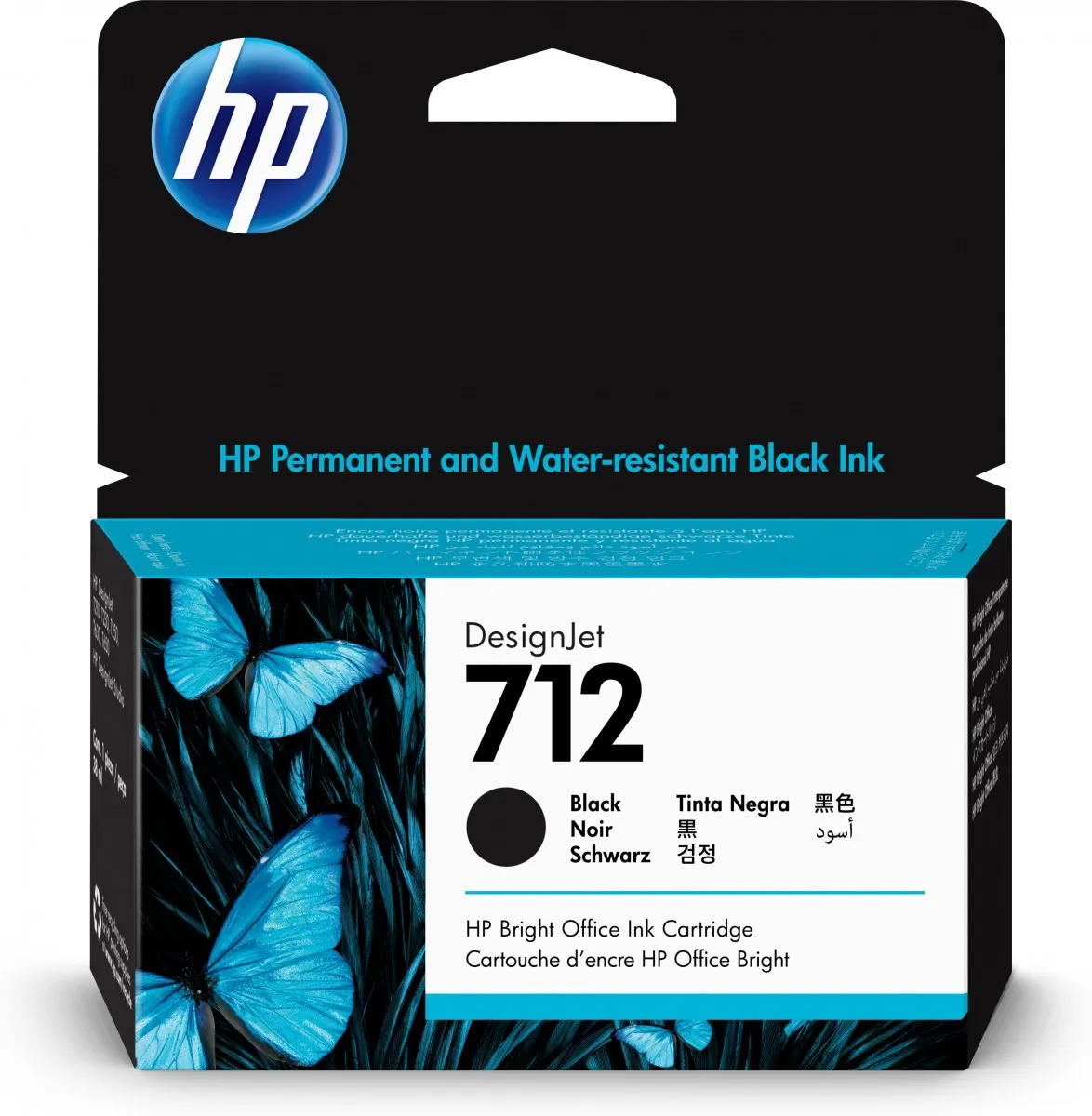 HP 712 38ml Black DesignJet Ink Cartridge (3ED70A)