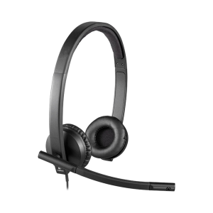 Logitech H650e Stereo USB-A Headset with Noise Cancelling Mic - Black (981-000519)