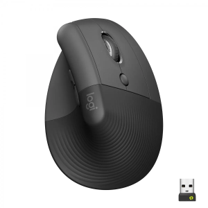 Logitech Lift Vertical Ergonomic Wireless and Bluetooth Mouse - Graphite (910-006473)