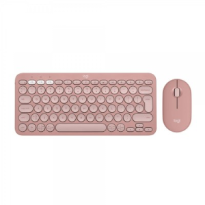 Logitech Pebble 2 Bluetooth Keyboard and Mouse Combo - Tonal Rose (920-012241)