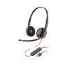 Poly Blackwire 3220 Stereo USB-C Headset with USB-CA Adapter (8X228AA)