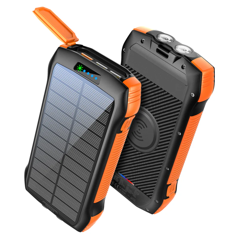 Promate 20000mAh Rugged EcoLight Solar Power Bank (SolarTank-20PDQi)
