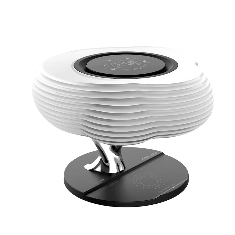 Promate 3-in-1 Cloud Design Wireless Speaker with LED Nightlight and Wireless Charger (HomeCloud)