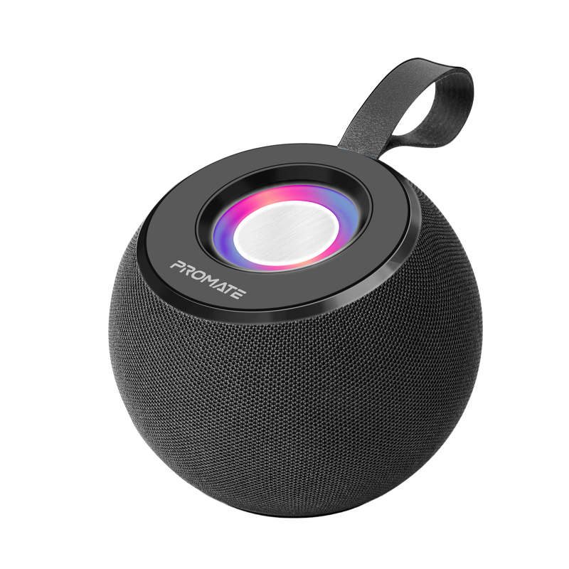 Promate 5W True Wireless Portable LED Speaker with 360-Degree HD Sound (Juggler)