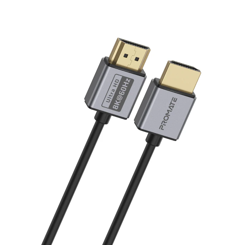 Promate Certified Ultra-High-Speed 8K@60Hz HDMI Slim Flexible Cable – 1.5m (PrimeLink8K-150)