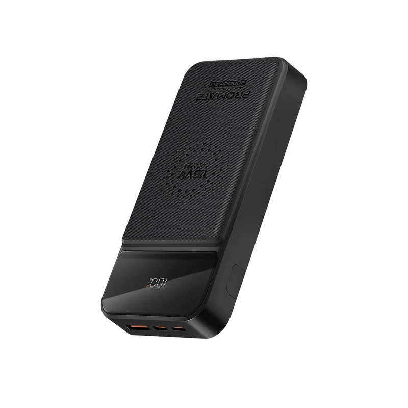 Promate Ultra Slim 15W Wireless Charging Power Bank with 20W PD & QC3.0 (AuraTorq-20)
