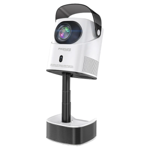 Promate Wireless 4K Ultra HD DLP Projector with Built-in HiFi Speaker (Beamer-A250)