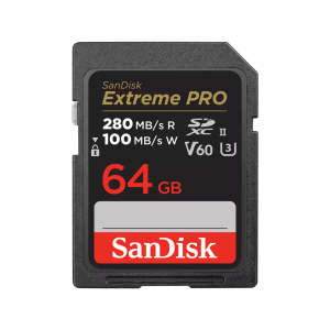 SanDisk Extreme PRO SDHC and SDXC UHS-II Card Up to 280MBs - 64GB (SDSDXEP-064G-GN4IN)