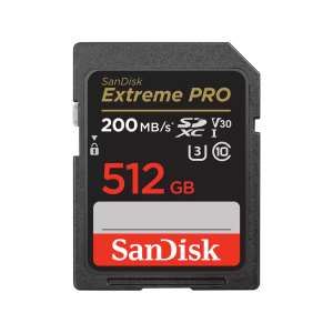 SanDisk Extreme Pro SD UHS-I 512GB Card Up to 200MBs Read and 140MBs Write (SDSDXXD-512G-GN4IN)