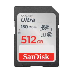SanDisk Ultra UHS-I 512GB SD Card Up to 150MBs for DSLR and Mirrorless Cameras (SDSDUNC-512G-GN6IN)