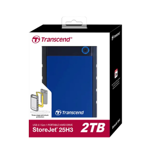 Transcend External HDD 2TB - Blue (TS2TSJ25H3B)
