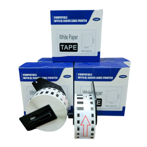 Brother 29mm x 30.48m Continuous Paper Roll Black on White Compatible (DK-2210)