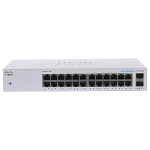 Cisco CBS Unmanaged 24-Port 2×1G SFP Gigabit Switch Non-PoE (CBS110-24T-UK)