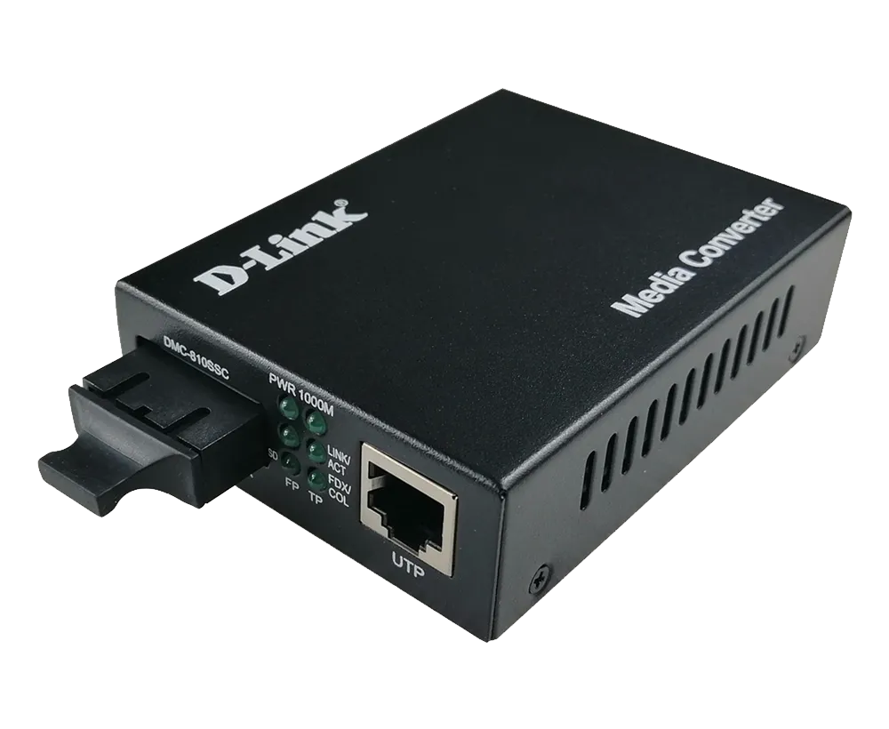 D-Link 1000BaseT to 1000BaseLX (SC) Singlemode Media Converter (DMC-810SSC)