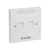D-Link Dual Faceplate with Shutter and ID Plate White (NFP-0WHI21)