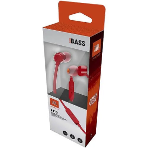 JBL Tune 110 Earphones – Red (JBLT110RED)