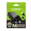 Oraimo Charger Kit UK 2A - Black (CU-60ZR+CD-52BR)