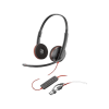 Poly Blackwire 3225 Stereo USB-C Headset + 3.5mm Plug + USB-CA Adapter (Bulk) (8X229A6)