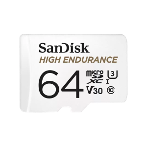 SanDisk High Endurance microSDXC 64GB + SD Adapter (SDSQQNR-064G-GN6IA)