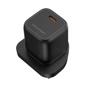 Vention 1-Port USB-C GaN Charger (30W) UK Plug Black (FAKB0-UK)