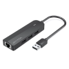 Vention 3-Port USB 2.0 Hub with 100M Ethernet Adapter 0.15M Black (CHPBB)