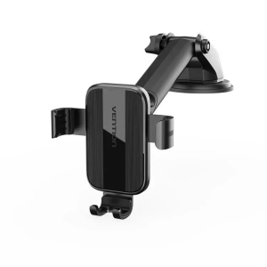 Vention Auto-Clamping Car Phone Mount With Suction Cup Black Square Type (KCOB0)