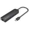 Vention USB-C to USB 3.0 x3 RJ45 Micro-B Hub 0.15M Black ABS Type (TGPBB)