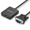 Vention VGA to HDMI Converter with Audio and Micro USB 0.15M Black (ACNBB)