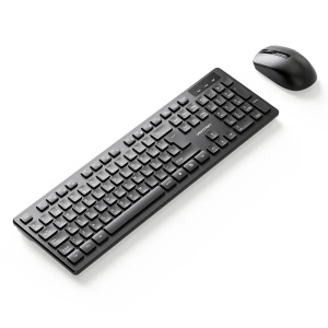 Vention Wireless Full-Sized Keyboard and Mouse Combo with Mouse Pad Black Slim Type (KTZB0-EN)