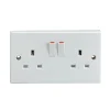 13A 2 Gang Double Pole Switched Double Socket Outlet